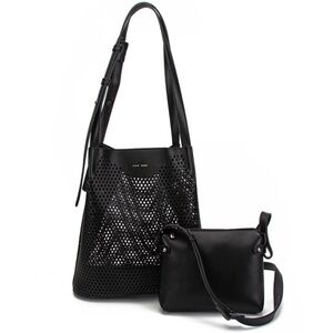 NWT Pixie Mood Vegan Diamond Shoulder Bag Black Vegan Leather